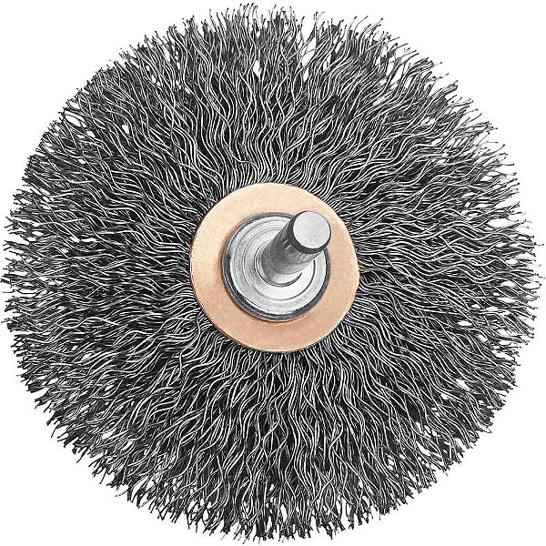 Escova circular de aço carbono 2" com fio ondulado haste de 1/4" DW49007 DEWALT