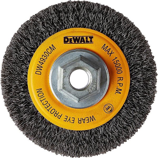 Escova circular de aço ondulada 4" - 100mm furo M14 DW4930CM DEWALT
