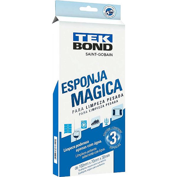 Esponja mágica para limpeza com 3 peças TEKBOND