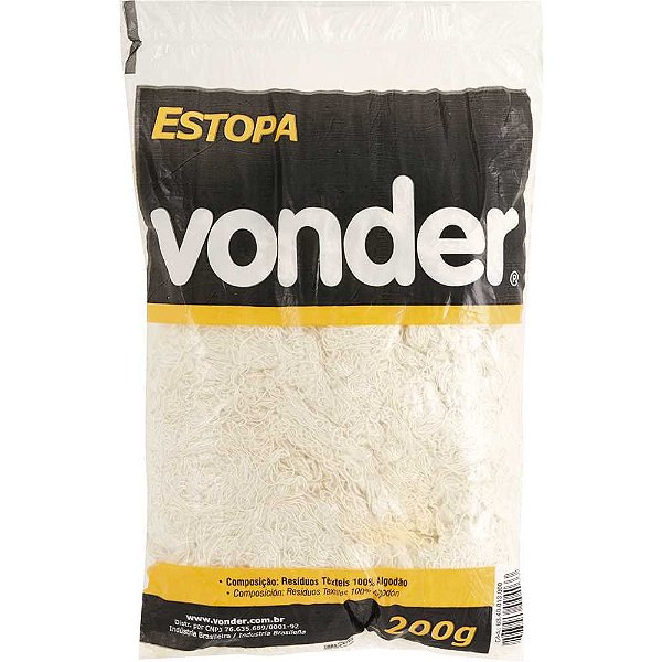 Estopa branca para polimento embalagem com 200g VONDER