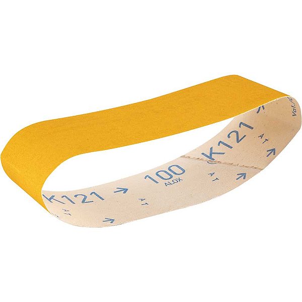 Cinta de lixa 75mm x 533mm grão 100 costado de pano para madeiras maciças e laminadas K121 NORTON - 10 unidades