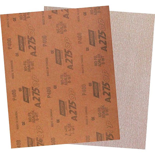 Lixa folha NOFIL A-275 champagne grão 400 NORTON - 50 unidades