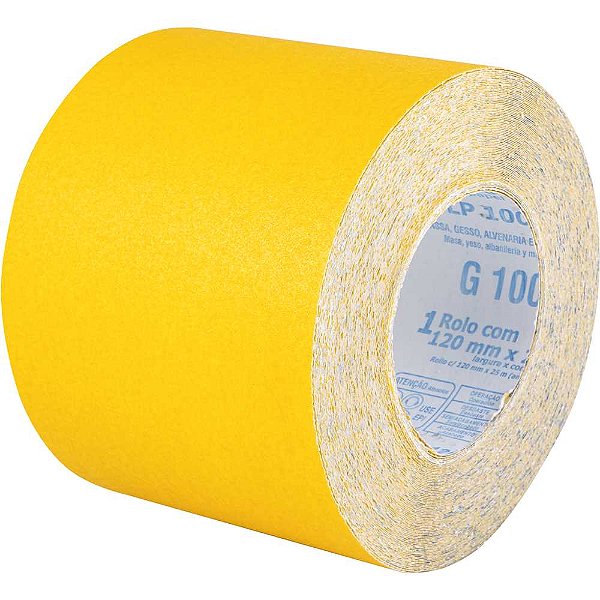 Lixa costado de papel em rolo 120mm x 25m grão 100 LP 100 VONDER