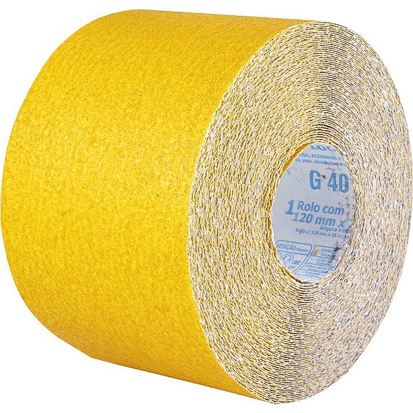 Lixa costado de papel em rolo 120mm x 25m grão 40 LP 100 VONDER