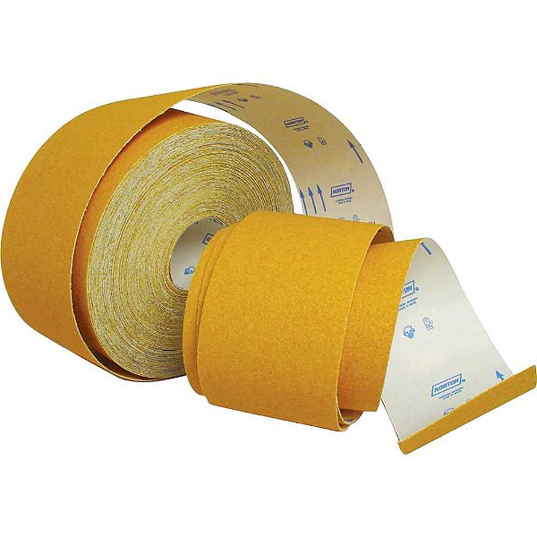 Rolo de lixa para madeira 120mm x 45m grão 100 costado de papel reforçado G125 NORTON
