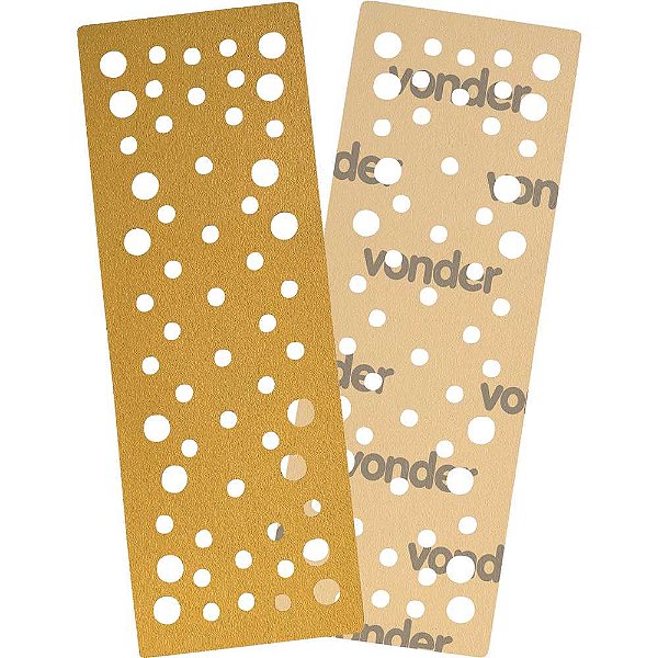 Lixa retangular com costado em papel com fibra de poliéster 70mm x 197mm grão 240 embalagem com 10 peças VONDER