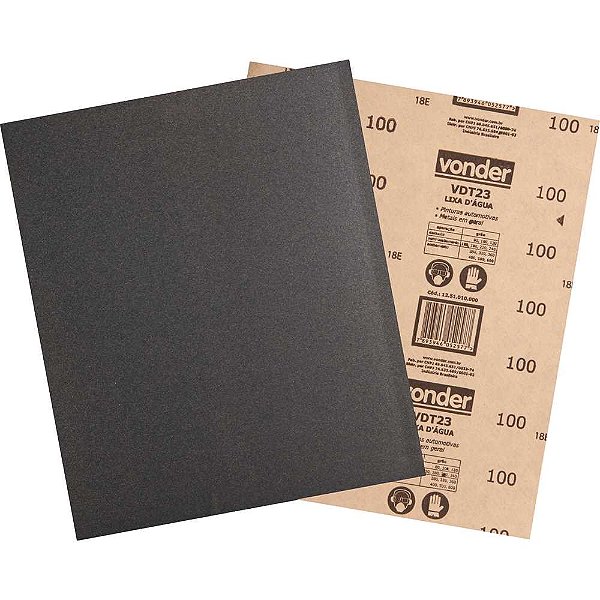 Lixa d'água LDV 0023 grão 100 VONDER - 50 unidades