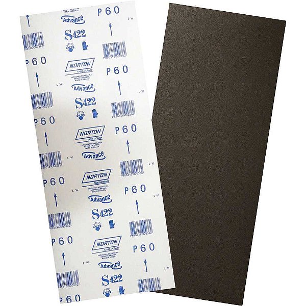 Lixa folha grão 60 S422 305 x 750mm para assoalho de madeira 05539503324 NORTON