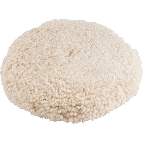 Boina de lã dupla face 8" branca VONDER