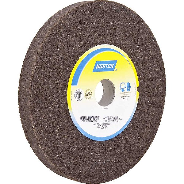Rebolo reto 10" x 1" grão 36 marrom NORTON