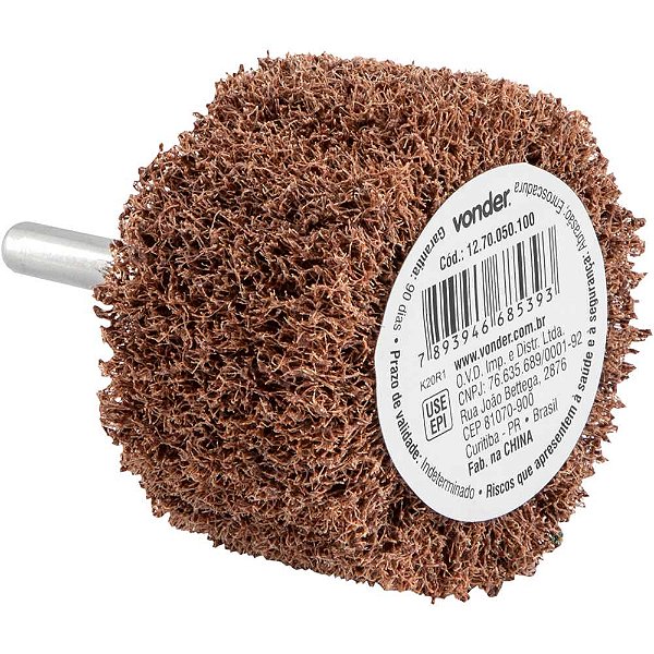 Roda com haste para acabamento 50mm x 30mm grão 100 VONDER