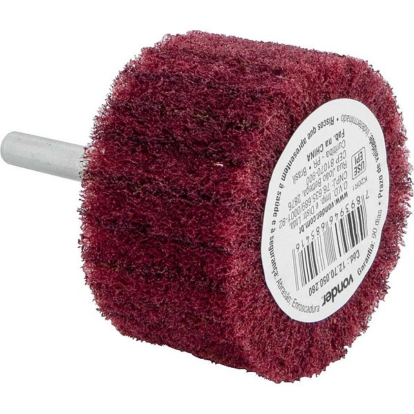 Roda com haste para acabamento 50mm x 30mm grão 280 VONDER