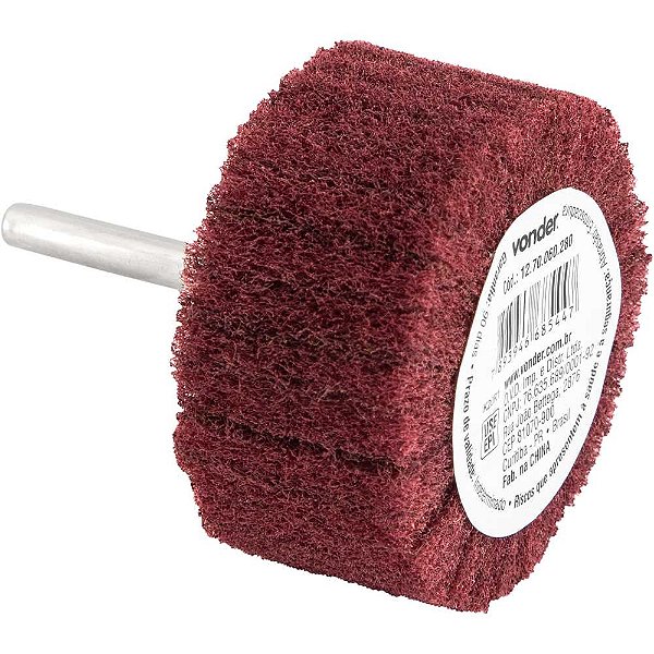 Roda com haste para acabamento 60mm x 30mm grão 280 VONDER