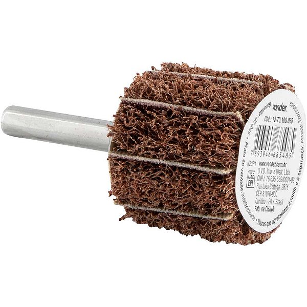 Roda com haste para remoção e acabamento 30mm x 25mm grão 100 VONDER