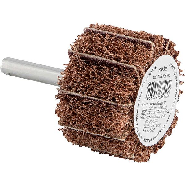 Roda com haste para remoção e acabamento 40mm x 25mm grão 100 VONDER