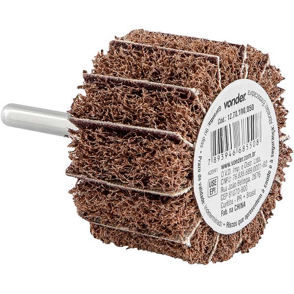 Roda com haste para remoção e acabamento 50mm x 30mm grão 100 VONDER