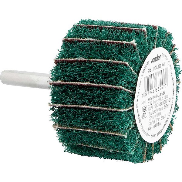Roda com haste para remoção e acabamento 50mm x 30mm grão 180 VONDER