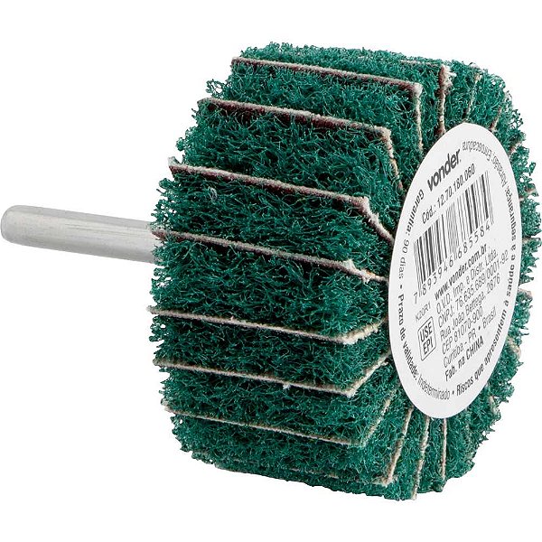 Roda com haste para remoção e acabamento 60mm x 30mm grão 180 VONDER