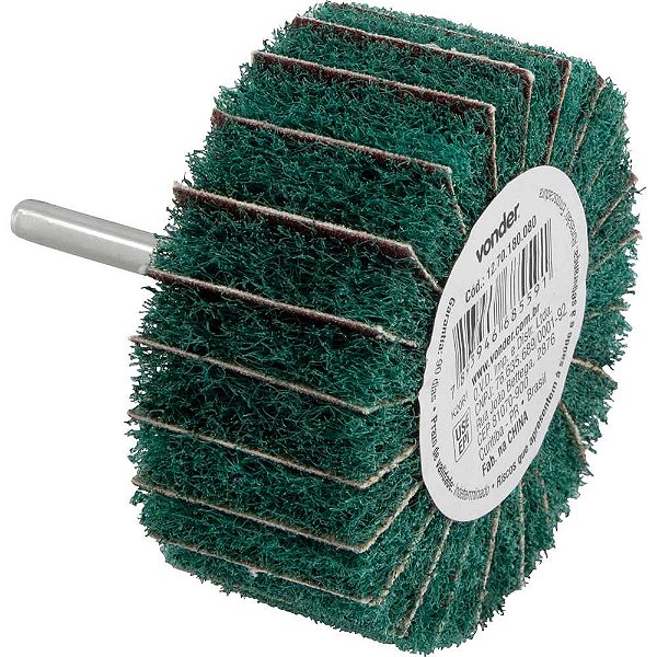 Roda com haste para remoção e acabamento 80mm x 35mm grão 180 VONDER
