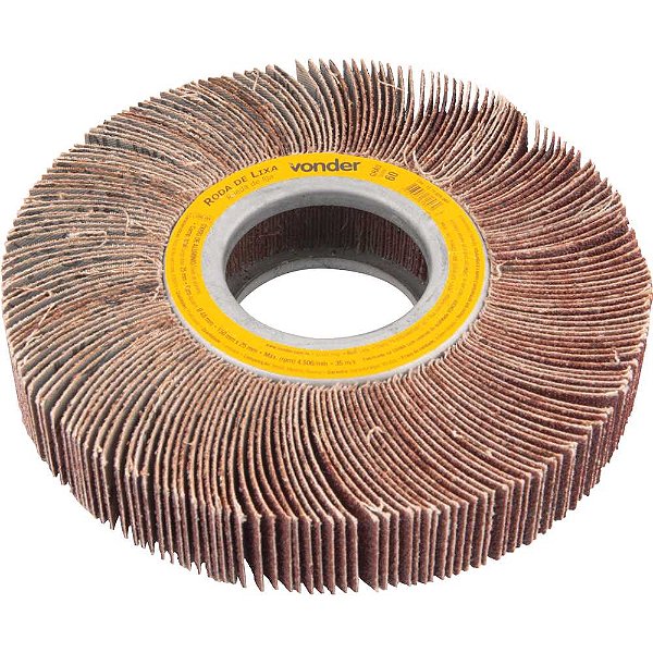 Roda de lixa 150mm x 25mm sem haste grão 60 VONDER