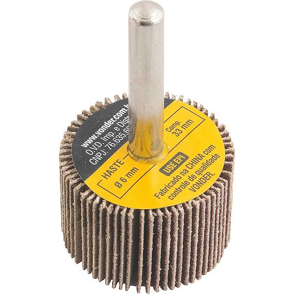 Roda de lixa 30mm x 20mm com haste grão 120 VONDER
