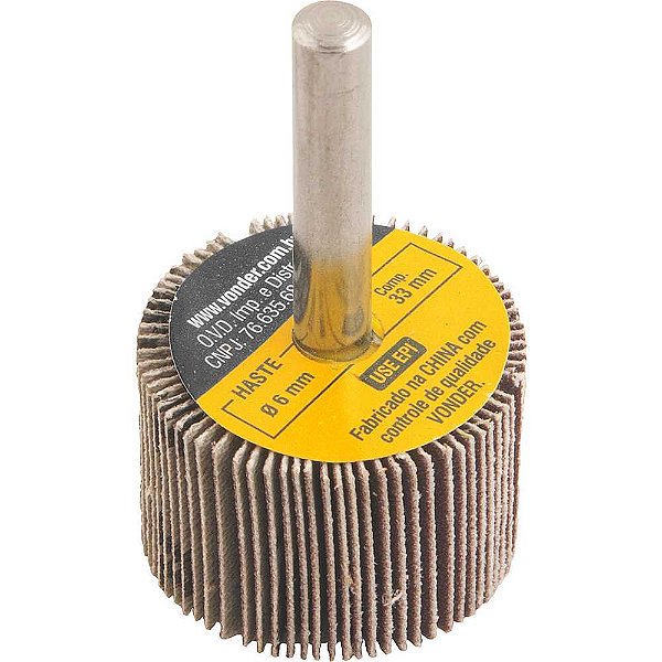 Roda de lixa 30mm x 20mm com haste grão 220 VONDER