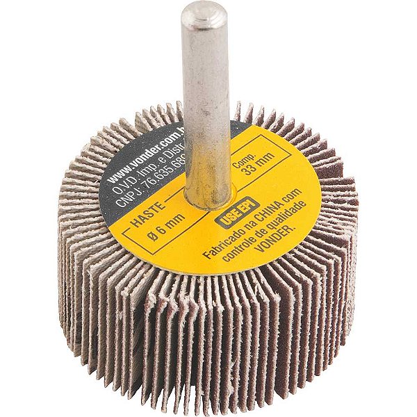 Roda de lixa 40mm x 20mm com haste grão 220 VONDER