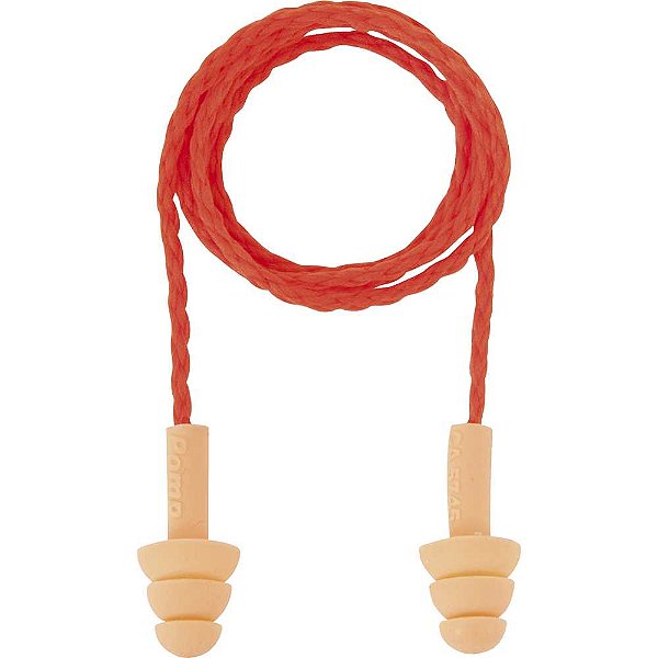Protetor auditivo tipo plug de silicone com cordão em poliéster kit com 100 unidades HB004680573 3M