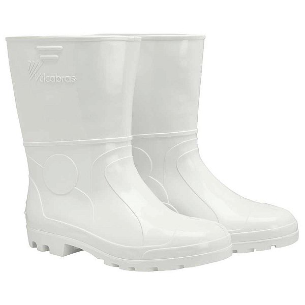 Bota de PVC branca cano curto sem forro 37 VULCABRAS