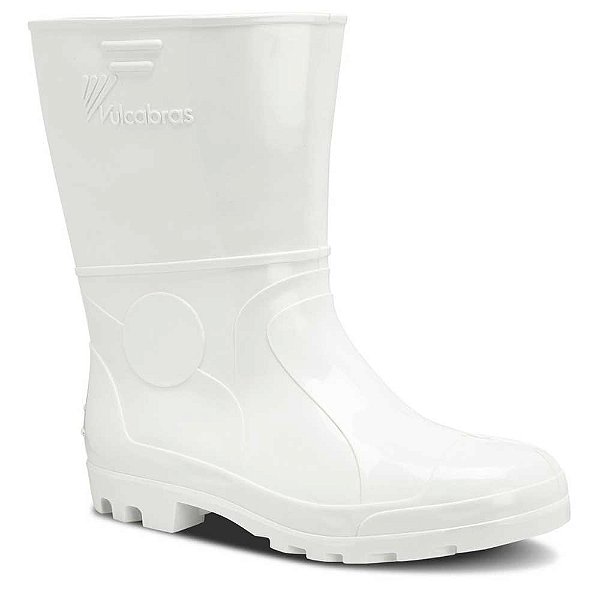 Bota de PVC branca cano curto sem forro 38 VULCABRAS