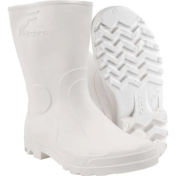 Bota de PVC branca cano curto sem forro 40 VULCABRAS