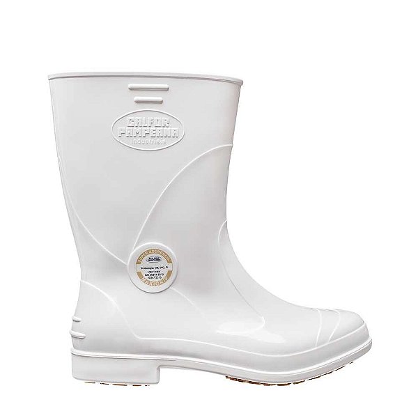Bota de PVC branca cano médio com forro 40 MAXIGRIP CCBG3 506-40 CALFOR P