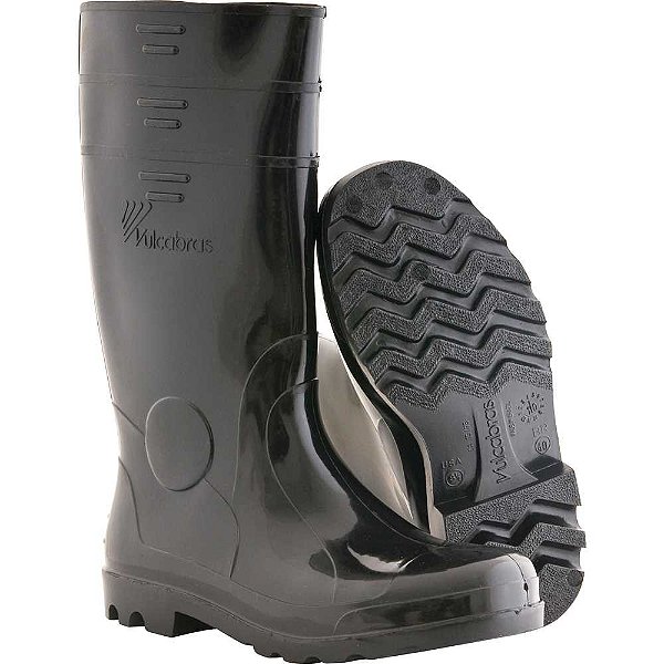 Bota de PVC preta cano longo com forro 38 VULCABRAS