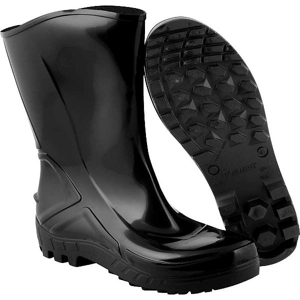 Bota de PVC preta sem forro cano médio 42 Vulcaflex 110 VFLEX MARLUVAS