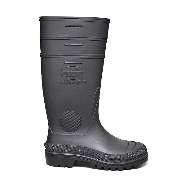 Bota de PVC preta cano extra longo sem forro 45/46 SUPERMAX CELSF 503 C ALFOR