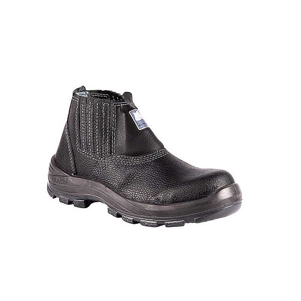 Botina de couro relax 39 com elástico solado de poliuretano bidensidade 4018BELS1600LL BRACOL