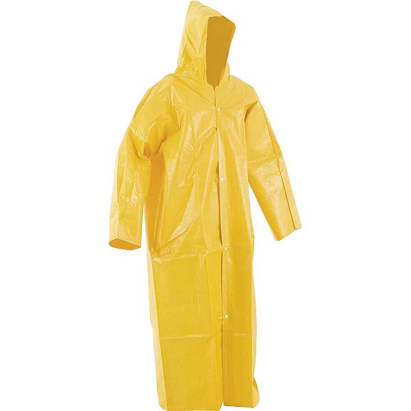 Capa de chuva com manga e capuz amarela CAPSEG