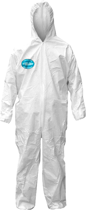 Macacão proteção com capuz STEELGEN Tamanho G branco VIC85111 VICSA