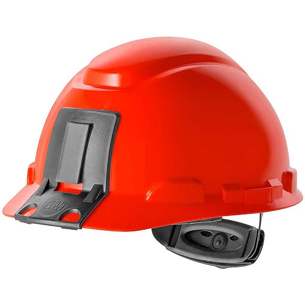Capacete aba frontal mineiro vermelho com catraca H-705 HB004732481 3M
