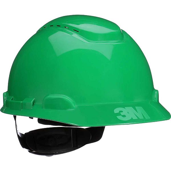 Capacete aba frontal ventilado verde com catraca H-704 HB004726889 3M