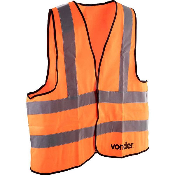 Colete refletivo tipo blusão sem bolso laranja CV 103 VONDER