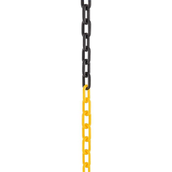 Corrente plástica 6mm amarela e preta VONDER