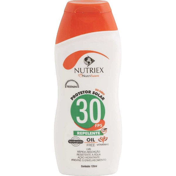 Protetor solar FPS 30 com repelente 120ml NUTRIEX