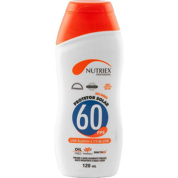Protetor solar FPS 60 120ml NUTRIEX