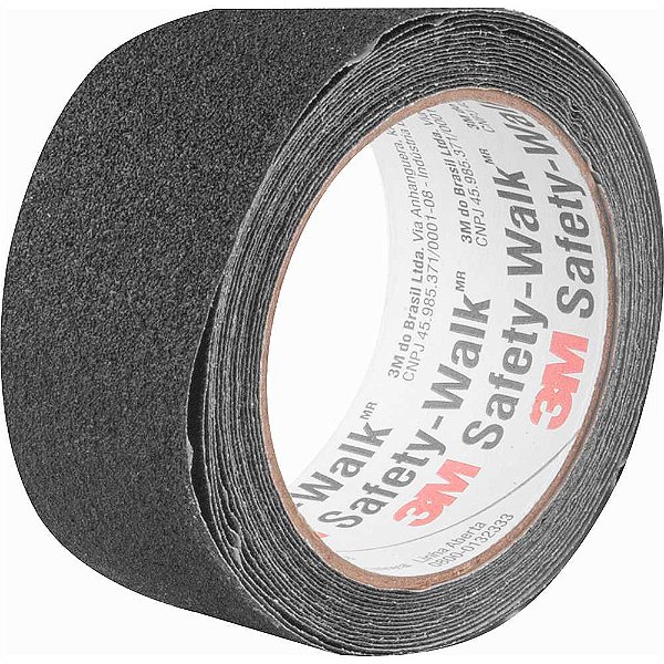 Fita antiderrapante 50mm x 5m preta 3M - 6 unidades