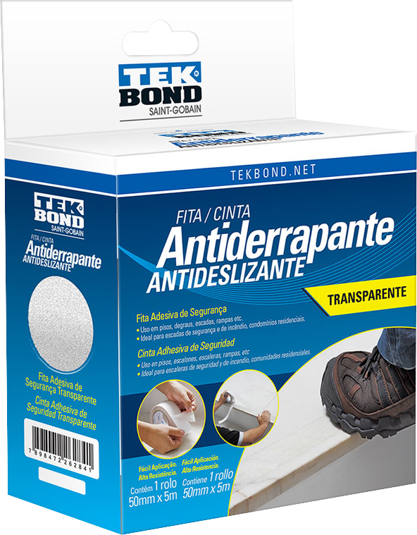 Fita antiderrapante 50mm x 5m transparente 21171050501 TEKBOND