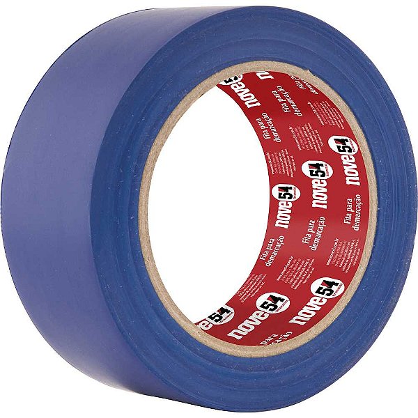 Fita adesiva para demarcação 48mm x 30m azul NOVE54