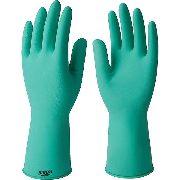 Luva de látex Tamanho G antiderrapante com forro modelo Soft SANRO