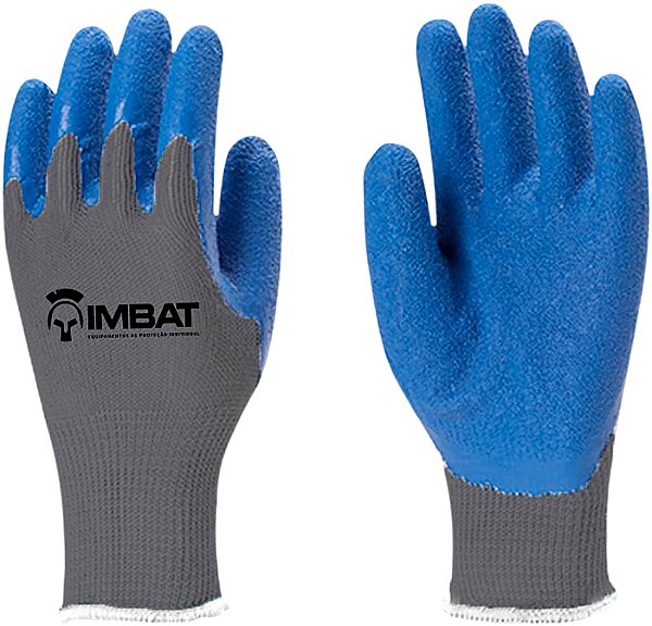 Luva de malha com revestimento de látex azul tamanho 9-G LV-A-BLAZ IMBAT