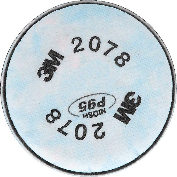 Filtro para respirador serie 6000 2078 para poeiras baixas concentrações de vapor orgânico e gases ácidos HB004823991 3M